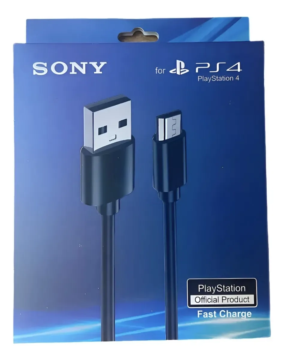 Cable De Carga Para Joystick Ps4 Sony Carga Rápida Micro Usb