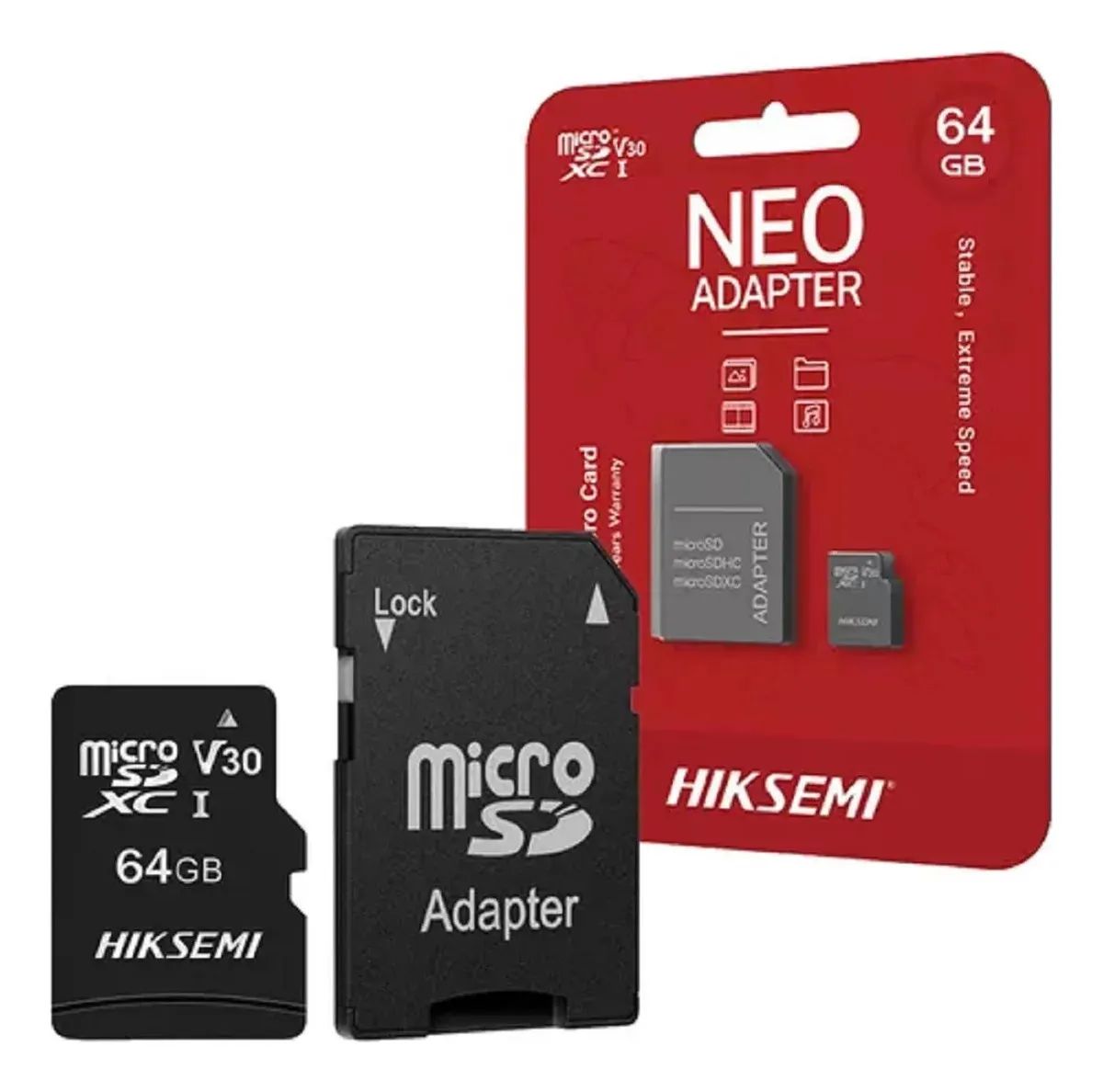 Memoria Micro Sd 64 Gb Hiksemi Con Adaptador Clase 10